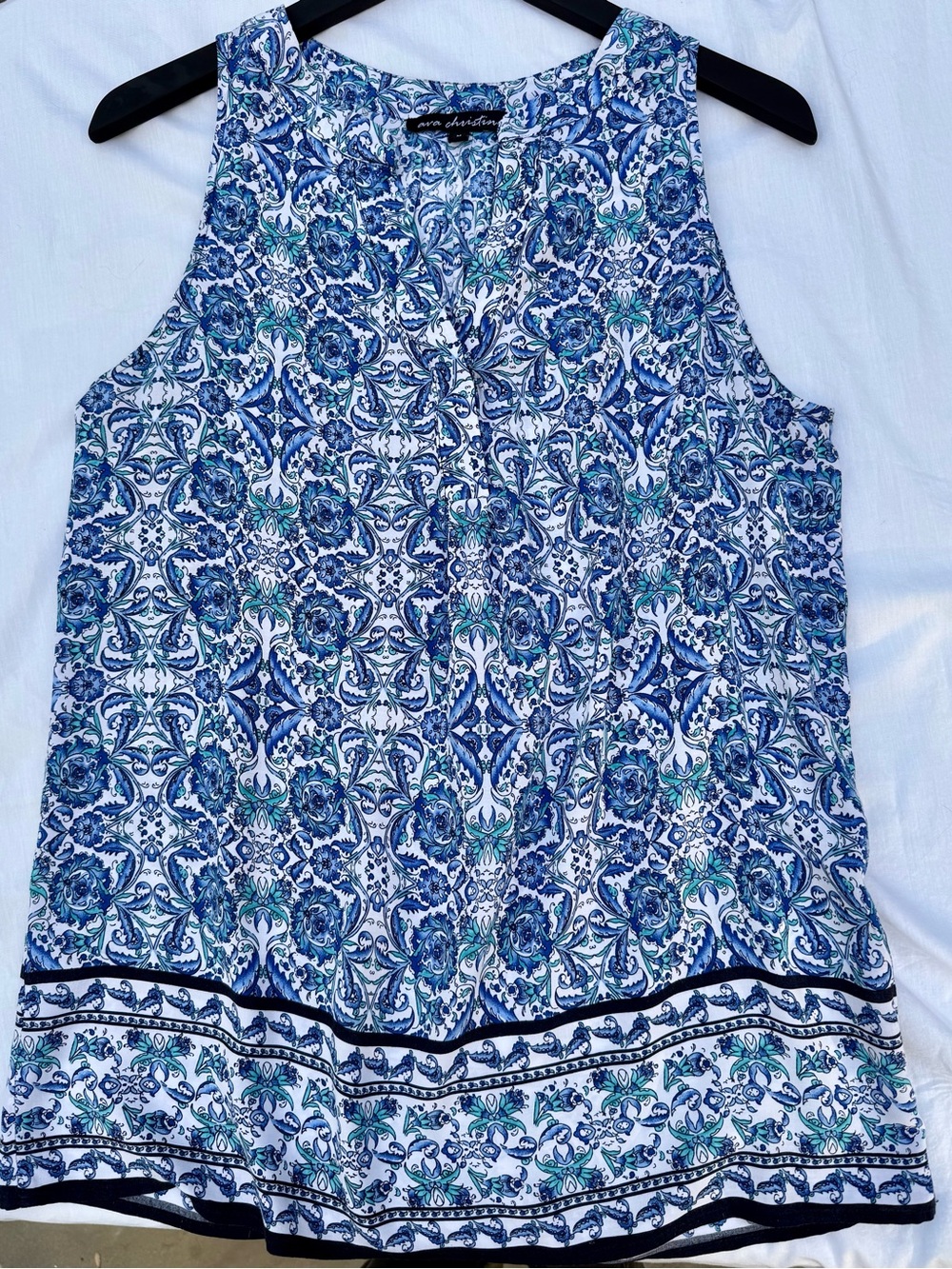 Ava Christine Floral Print Sleeveless Tank Top